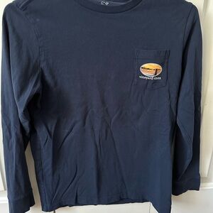 Vineyard Vines Kids Bernese Mountain Dog Navy Blue Long Sleeve Tee. New w/o tag